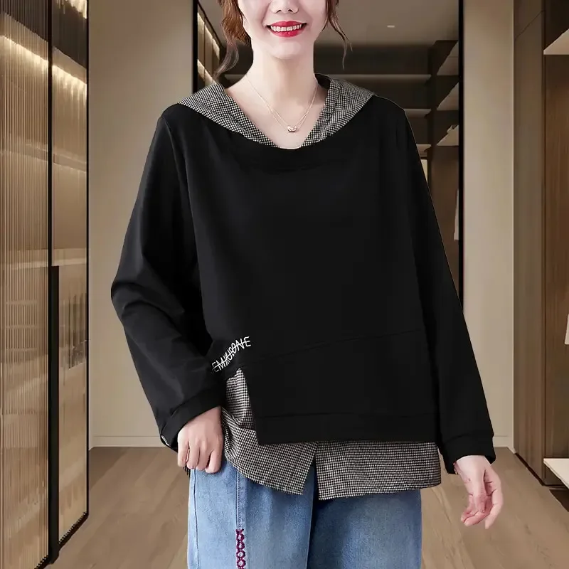 Женская толстовка с капюшоном в клетку в стиле ретро, состоящая из двух частей, весна и осень, новый свободный универсальный студенческий топ
Женская толстовка с капюшоном в клетку в стиле ретро, состоящая из двух частей, весна и осень, новый свободный универсальный студенческий топ