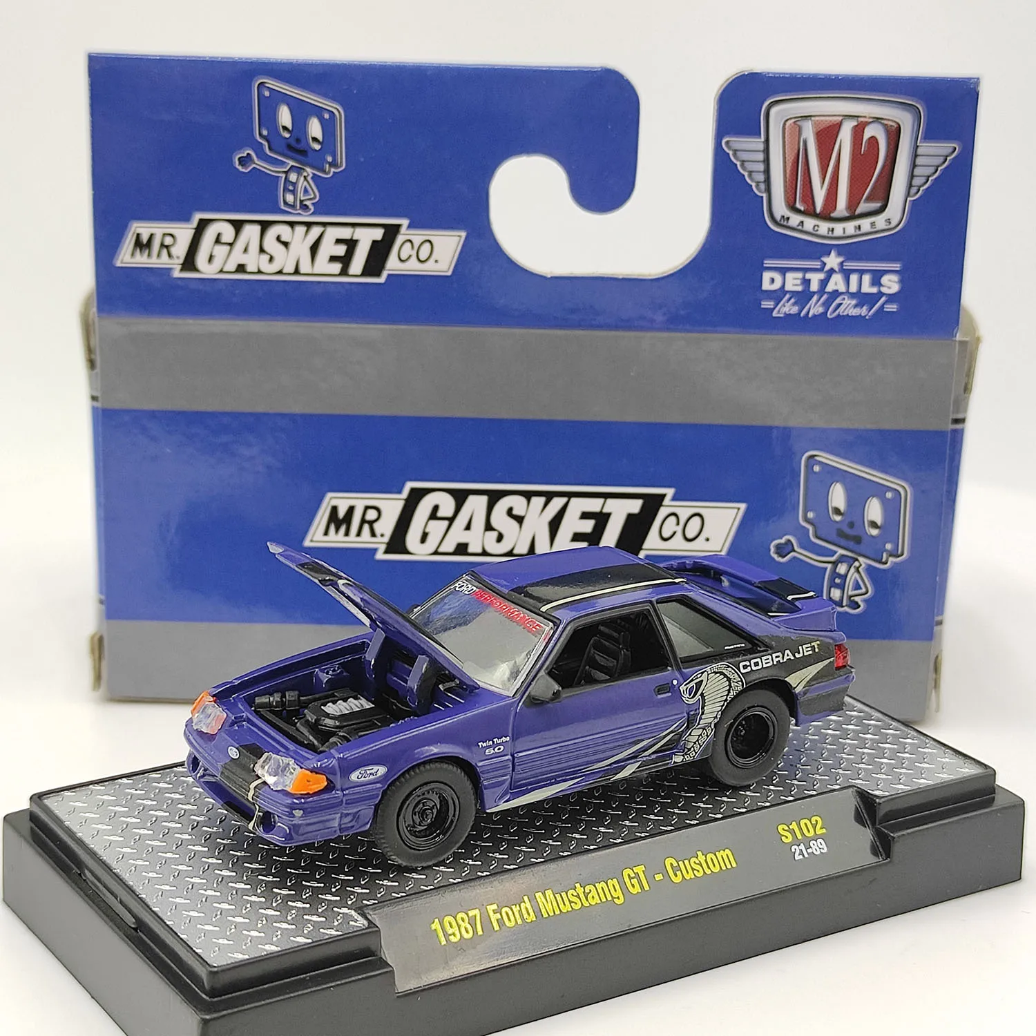 Diecast M2 1/64 Scale 1987 Ford Mustang GT-Custom Alloy Car Model Collectible Toy Gift Souvenir Display Ornament
Diecast M2 1/64 Scale 1987 Ford Mustang GT-Custom Alloy Car Model Collectible Toy Gift Souvenir Display Ornament