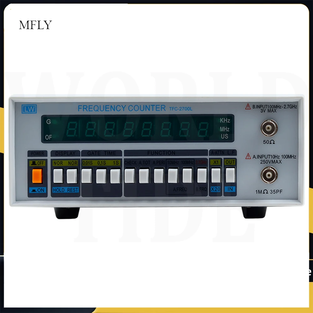 220/110V TFC-2700L Multi-Functional High Precision Instrument with 8 LED Displays 10Hz-2.7GHz Frequency Meter Requency Instrumen