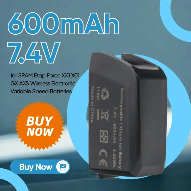 600mAh 7.4V Replacement Battery for SRAM Etap Force XX1 X01 GX AXS Wireless Electronic Variable Speed Batteries 
600mAh 7.4V Replacement Battery for SRAM Etap Force XX1 X01 GX AXS Wireless Electronic Variable Speed Batteries