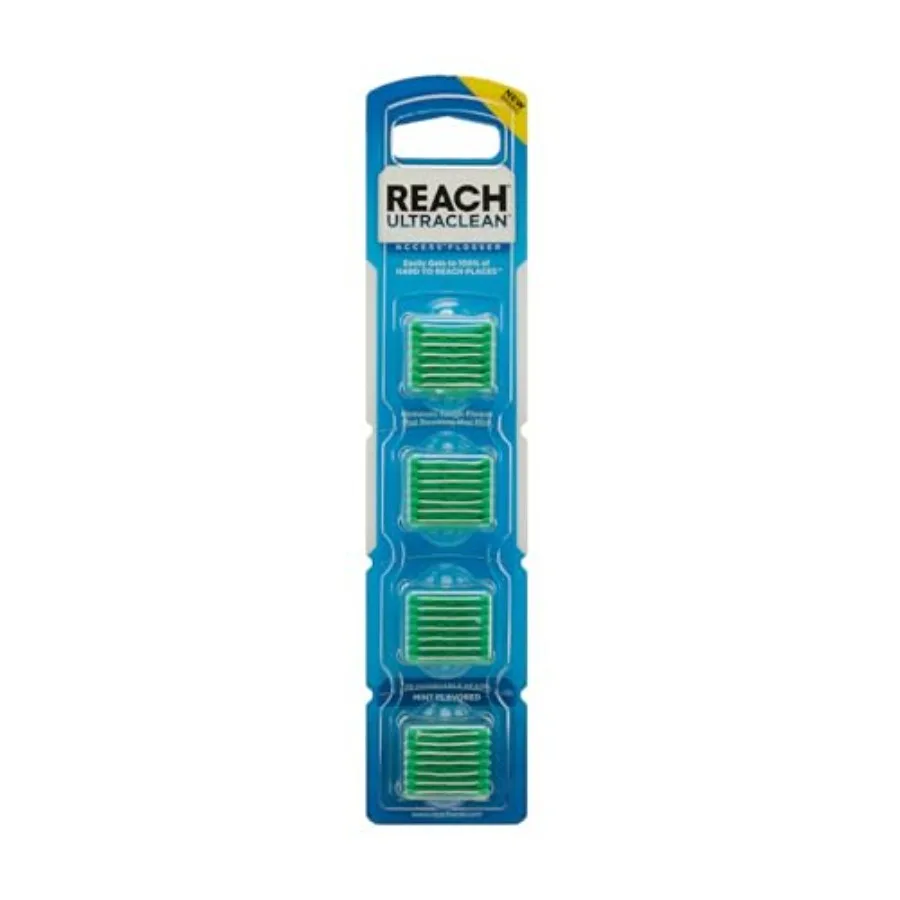REACH Ultraclean Access Flosser Refill Heads, Mint, Plaque Remover for Teeth, Shred Resistant, for Hard to Reach Areas, Oral Ca
REACH Ultraclean Access Flosser Refill Heads, Mint, Plaque Remover for Teeth, Shred Resistant, for Hard to Reach Areas, Oral Ca