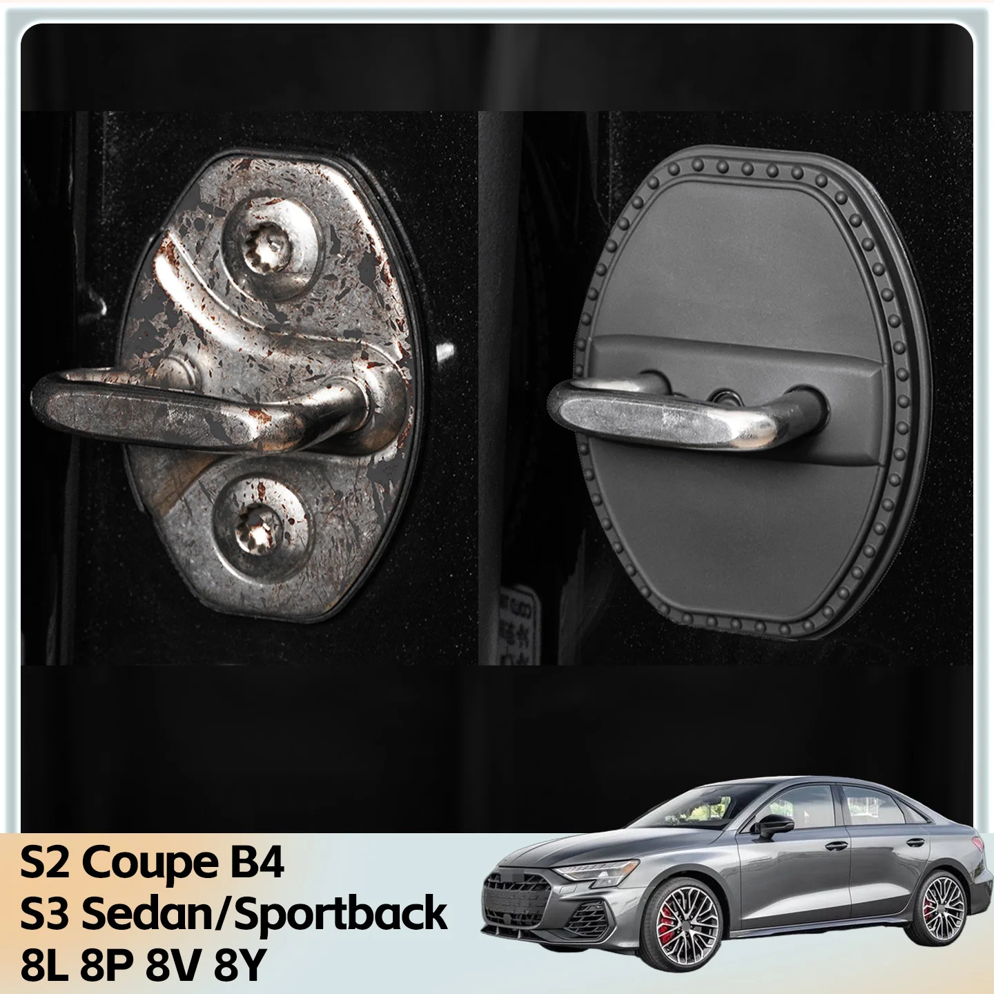 2/4Pcs Silicone Car Door Lock Cover Protective Decoration Case For Audi S2 Coupe B4 S3 Sedan/Sportback 8L 8P 8V 8Y
2/4Pcs Silicone Car Door Lock Cover Protective Decoration Case For Audi S2 Coupe B4 S3 Sedan/Sportback 8L 8P 8V 8Y