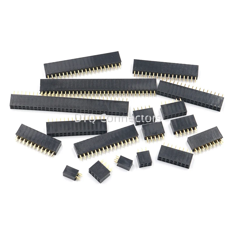 10pcs 2.54mm 2X2/3/4/5/6/8/10/12/13/15/20/40 Pin Double Row Straight Needle PCB Strip Connector 2.54 Female Header Socke
10pcs 2.54mm 2X2/3/4/5/6/8/10/12/13/15/20/40 Pin Double Row Straight Needle PCB Strip Connector 2.54 Female Header Socke