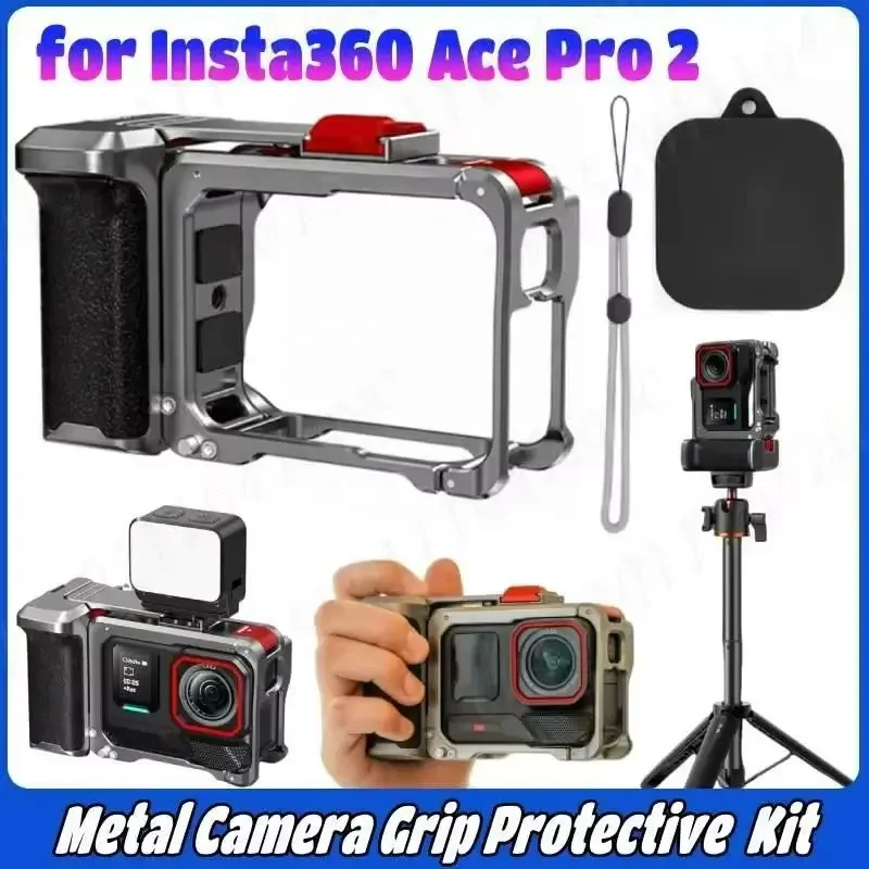 Металлический держатель-рукоятка для Insta360 Ace Pro/2, износостойкий защитный чехол для спортивной камеры, аксессуары для уличной фотосъемки и видеоблогов с защитой от падений
Металлический держатель-рукоятка для Insta360 Ace Pro/2, износостойкий защитный чехол для спортивной камеры, аксессуары для уличной фотосъемки и видеоблогов с защитой от падений