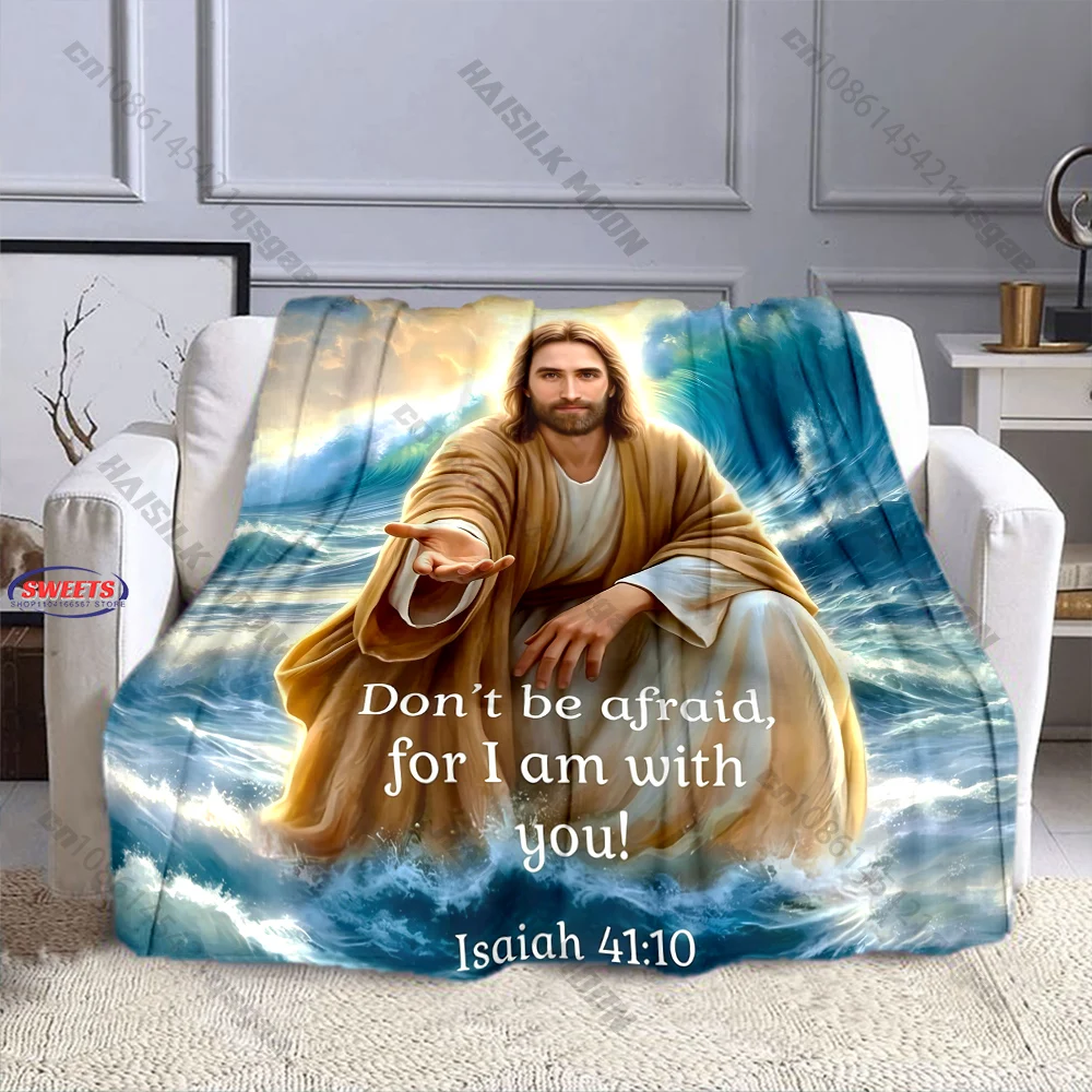 Jesus Reaching Hand Over the Sea Throw Blanket Soft Flannel Cozy Blanket with Bible Verse Isaiah 41:10 for Faith Gifts
Jesus Reaching Hand Over the Sea Throw Blanket Soft Flannel Cozy Blanket with Bible Verse Isaiah 41:10 for Faith Gifts