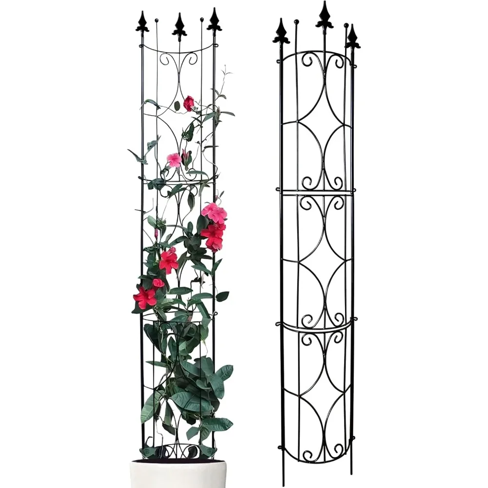 Garden Trellis 2 Pack - 72" H x 12" W Metal Plant Trellis for Indoor and Outdoor Use | Ideal for Potted Plants
Garden Trellis 2 Pack - 72" H x 12" W Metal Plant Trellis for Indoor and Outdoor Use | Ideal for Potted Plants