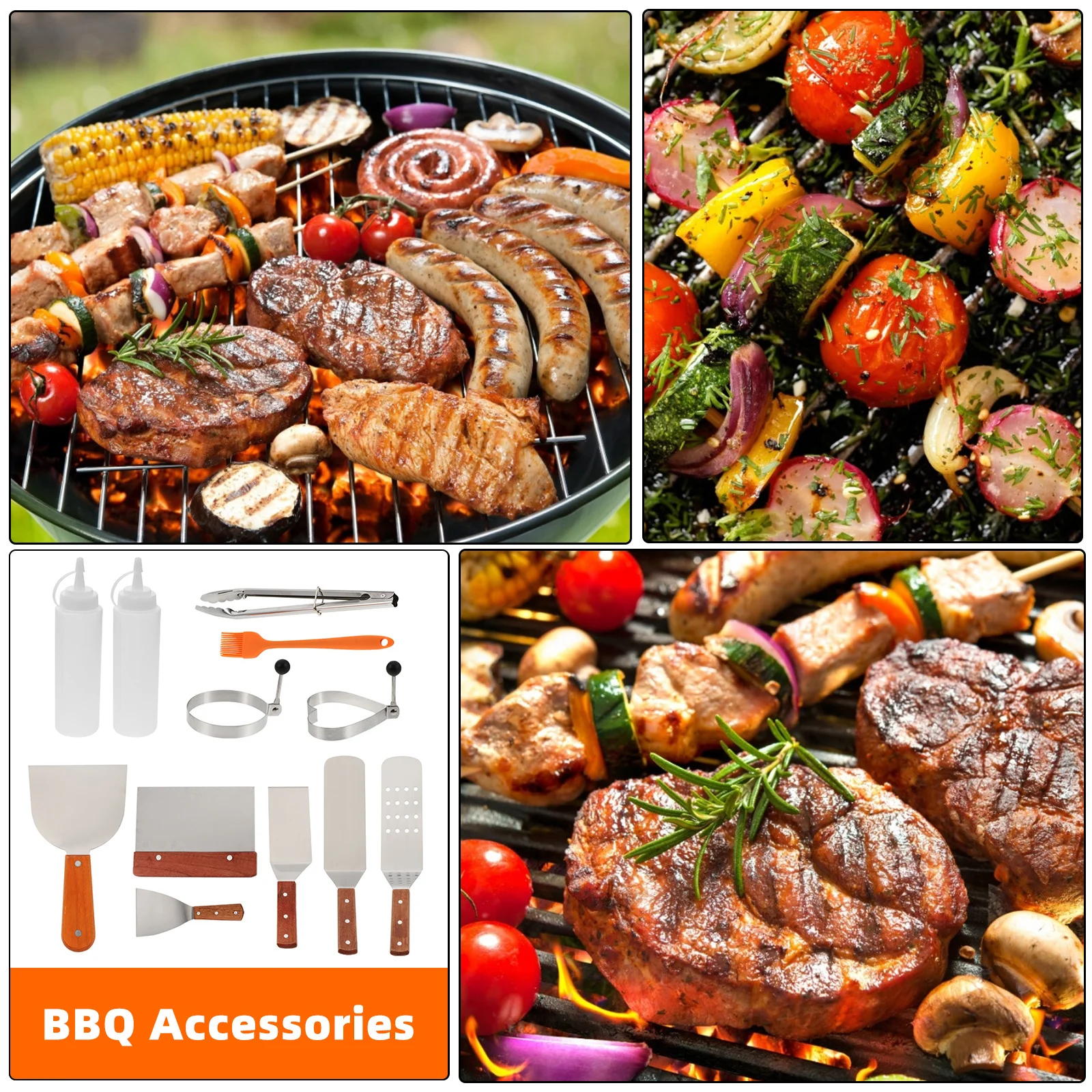 1Set Barbecue Tools Set Stainless Steel Complete Outdoor Bbq Utensils Kit Practical Camping Cooking Bbq Tools Set
1Set Barbecue Tools Set Stainless Steel Complete Outdoor Bbq Utensils Kit Practical Camping Cooking Bbq Tools Set