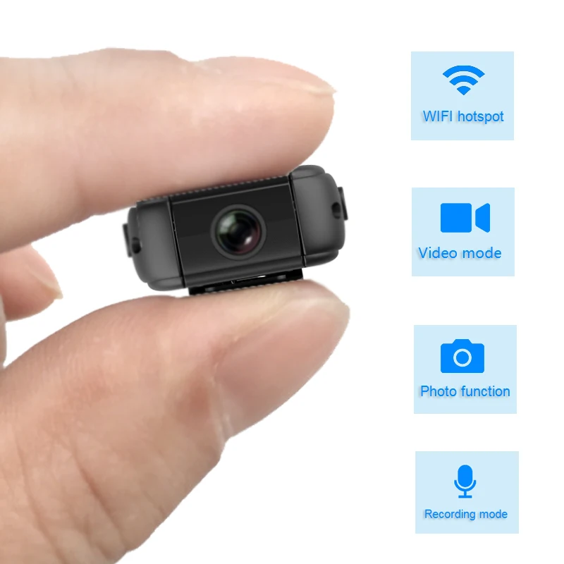 Wireless WiFi Mini Camcorder HD 1080P Portable New Infrared Night Vision Digital Video Camera Recording Small Clamp Fixation DVR
Wireless WiFi Mini Camcorder HD 1080P Portable New Infrared Night Vision Digital Video Camera Recording Small Clamp Fixation DVR