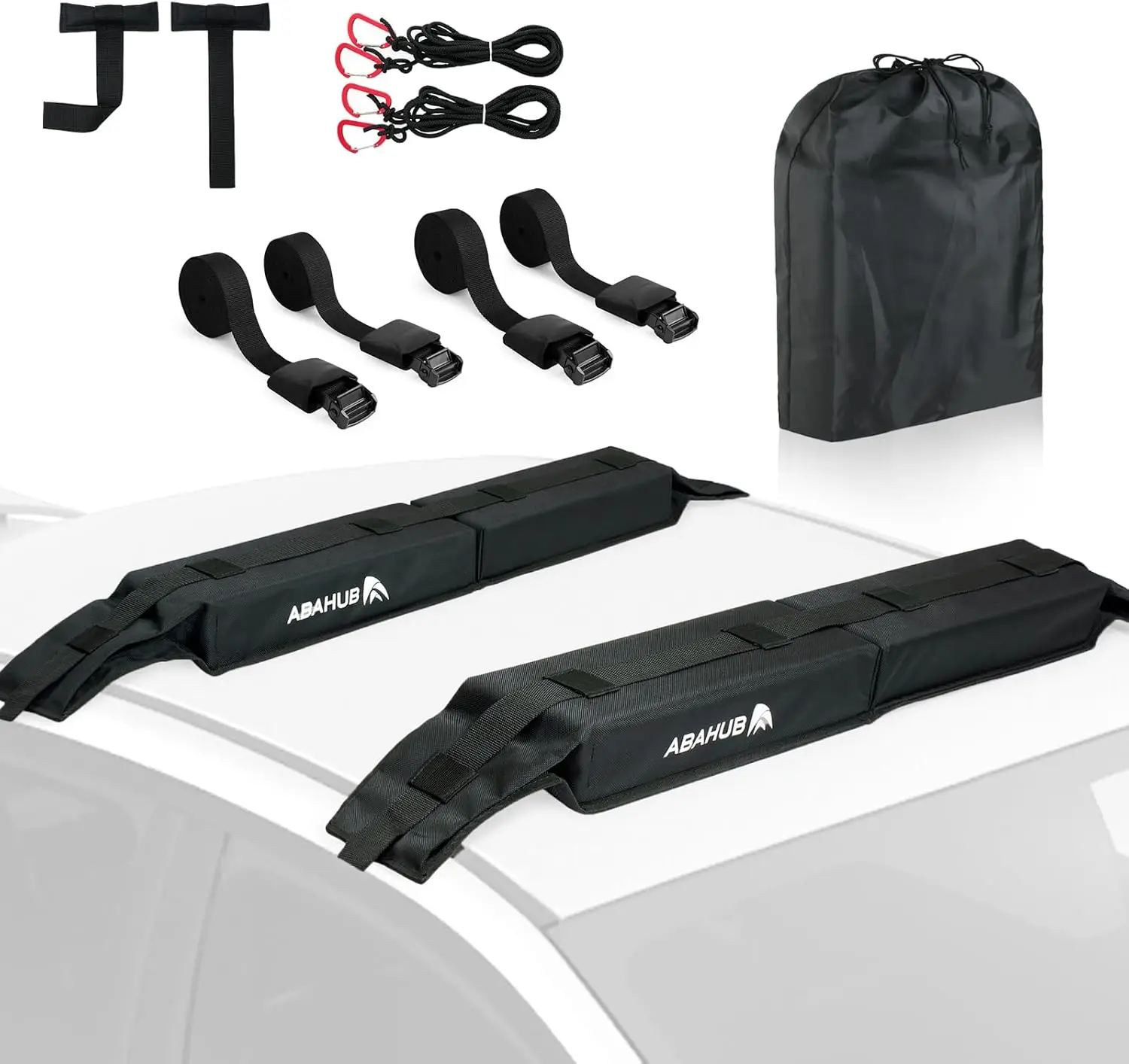 Soft Roof Rack Pads with Straps, Ropes, Loops & Bag for Surfboard, Kayak, Canoe - Universal Car Roof System
Soft Roof Rack Pads with Straps, Ropes, Loops & Bag for Surfboard, Kayak, Canoe - Universal Car Roof System