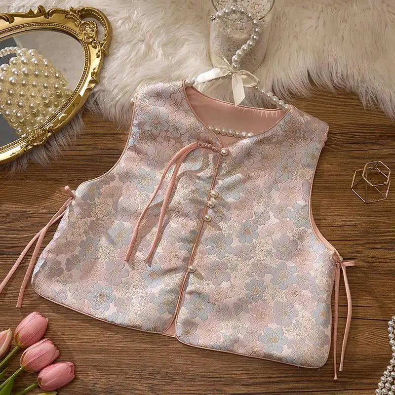 Kids Tang Suit Top Vests Vintage New Chinese Style Vest Blouse Spring Summer Qipao Tops Girls Exquisite Print Flower Waistcoat
Kids Tang Suit Top Vests Vintage New Chinese Style Vest Blouse Spring Summer Qipao Tops Girls Exquisite Print Flower Waistcoat