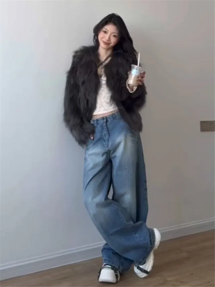 High Waist Wide Leg Vintage Washed Loose Slimming Banana Scythe Jeans Women's Spring Autumn Denim Pants Loose Fit Spring Summer
High Waist Wide Leg Vintage Washed Loose Slimming Banana Scythe Jeans Women's Spring Autumn Denim Pants Loose Fit Spring Summer