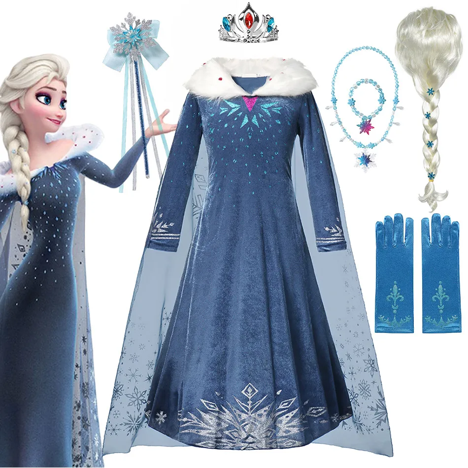 Kid DISNEY Olaf's Frozen Advanture Elsa Costume for Little Girls 2-10 Yrs Princess Dress Velvet Clothing Snow Queen Cosplay Gown
Kid DISNEY Olaf's Frozen Advanture Elsa Costume for Little Girls 2-10 Yrs Princess Dress Velvet Clothing Snow Queen Cosplay Gown