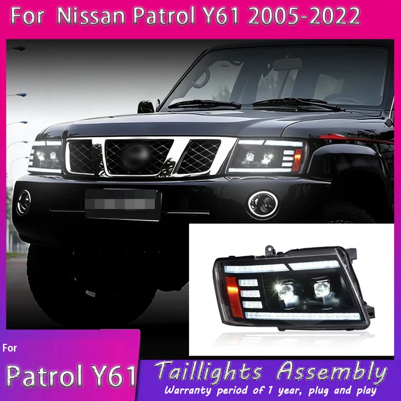 Car For Nissan Patrol Y61 Headlight 2005-2022 Upgrade Modified to New DRL Dynamic Turn Signal LED Headlight Auto Accessorie
Car For Nissan Patrol Y61 Headlight 2005-2022 Upgrade Modified to New DRL Dynamic Turn Signal LED Headlight Auto Accessorie