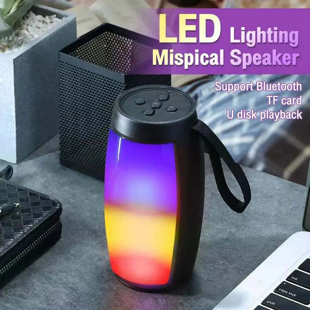 Portable Bluetooth Speakers LED Lights Loudspeaker Outdoor Supports TF Car Audio Wireless Sound Box Subwoofer Wireless Speaker 
Portable Bluetooth Speakers LED Lights Loudspeaker Outdoor Supports TF Car Audio Wireless Sound Box Subwoofer Wireless Speaker