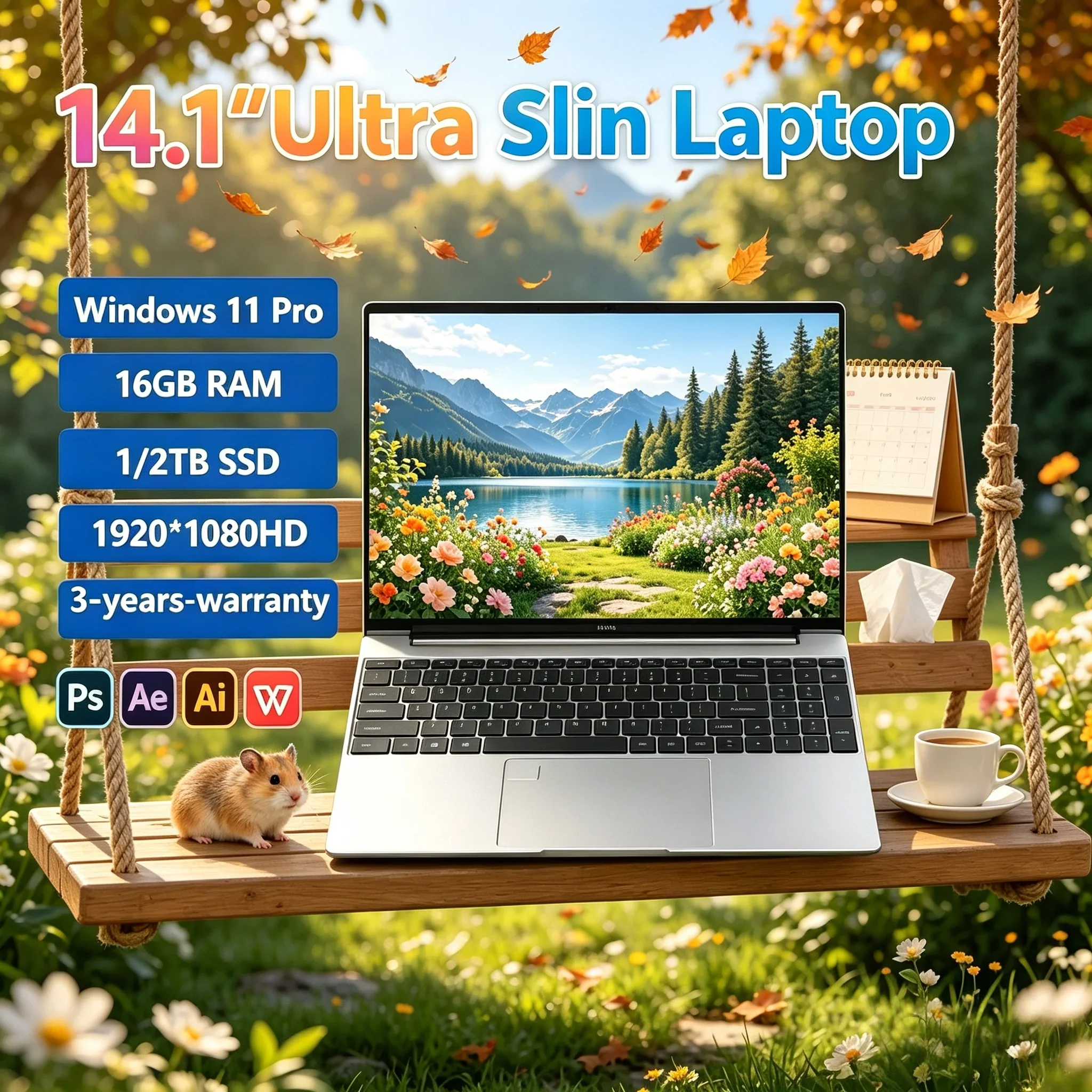 Original 14.1 Inch Ultra‑thin Laptop N95 120Hz High Refresh Display 32GB 2TB SSD Fingerprint Unlock Computer
Original 14.1 Inch Ultra‑thin Laptop N95 120Hz High Refresh Display 32GB 2TB SSD Fingerprint Unlock Computer