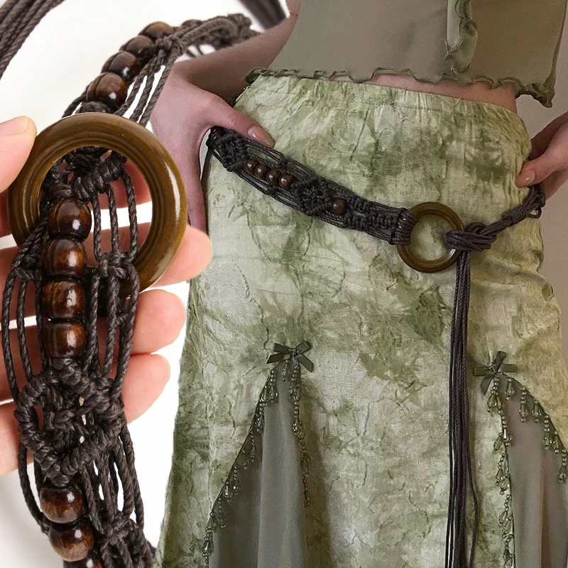 Women's Fashion Gothic Braided Waist Chain Versatile Luxury Design Tie Waist Rope Y2K Lace-up Waist Belt Spice Girls Streetwear
Women's Fashion Gothic Braided Waist Chain Versatile Luxury Design Tie Waist Rope Y2K Lace-up Waist Belt Spice Girls Streetwear