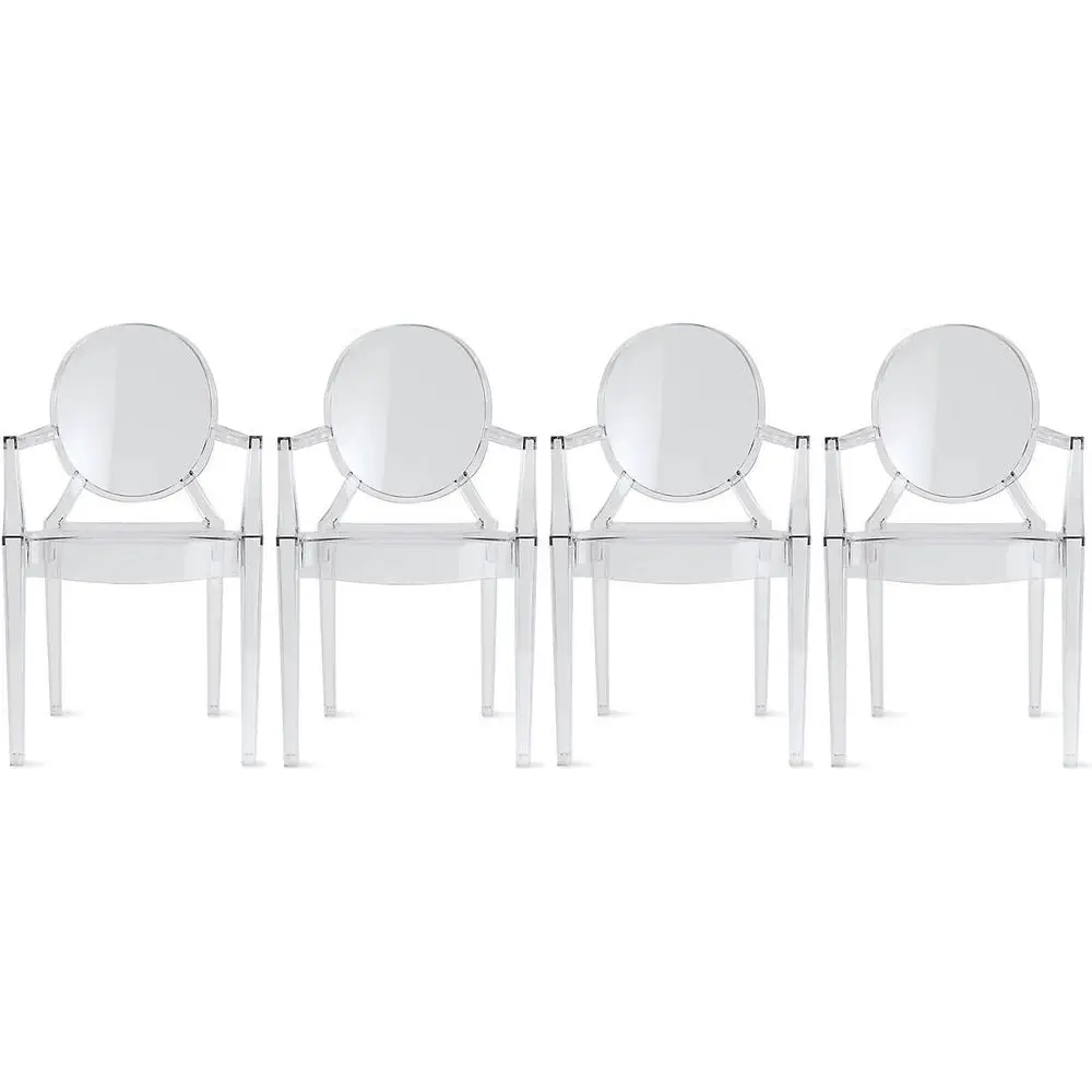 Set of 4 Modern Designer Clear Plastic Dining Chairs
Set of 4 Modern Designer Clear Plastic Dining Chairs
