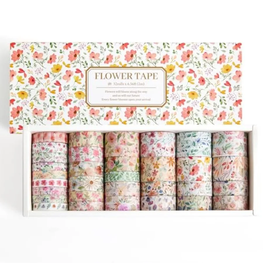32 Rolls Washi Tape Set, Colored Decorative Masking Tape, Artists Tapes for Journaling, Junk Journal, DIY Craft Projects, Scrap
32 Rolls Washi Tape Set, Colored Decorative Masking Tape, Artists Tapes for Journaling, Junk Journal, DIY Craft Projects, Scrap