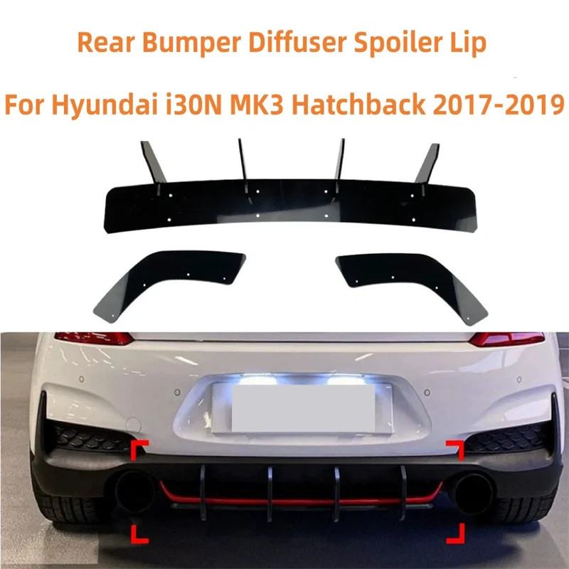 For Hyundai i30N MK3 Hatchback 2017-2019 Rear Bumper Diffuser Spoiler Tail Splitter Wing Protector Guard Kit Decoration
For Hyundai i30N MK3 Hatchback 2017-2019 Rear Bumper Diffuser Spoiler Tail Splitter Wing Protector Guard Kit Decoration
