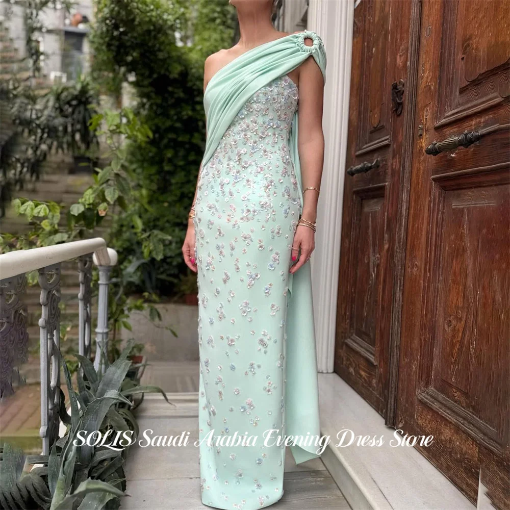 Вечернее платье SOLIS мятно-зеленого цвета на одно плечо, в стиле русалки, для торжественных мероприятий, с 3D цветочным декором, индивидуальный пошив
Вечернее платье SOLIS мятно-зеленого цвета на одно плечо, в стиле русалки, для торжественных мероприятий, с 3D цветочным декором, индивидуальный пошив