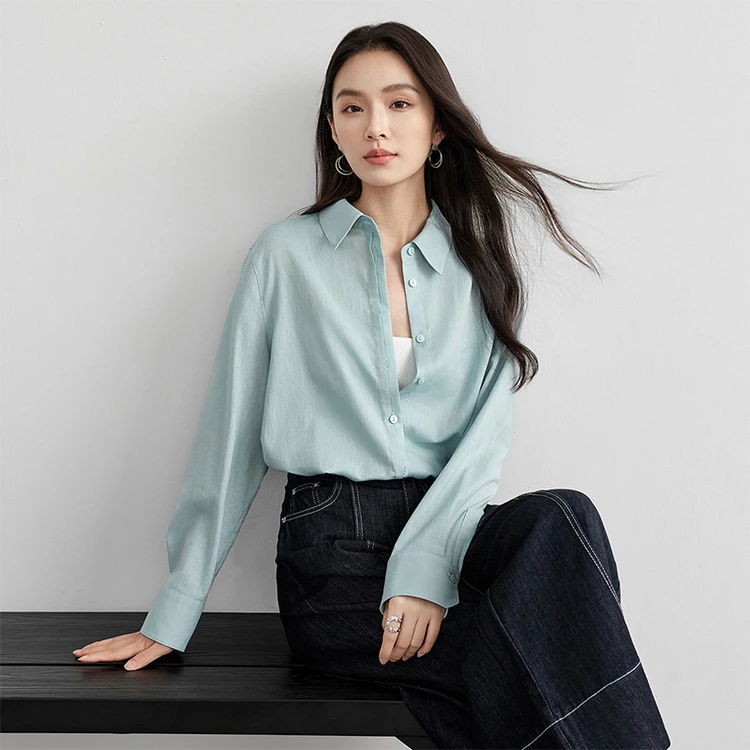 SENTUBILA Womens Minimalism Shirt Office Ladies Workwear Button Up Long Sleeve Blouse Top 2026 Spring Summer Clothes 151C57772
SENTUBILA Womens Minimalism Shirt Office Ladies Workwear Button Up Long Sleeve Blouse Top 2026 Spring Summer Clothes 151C57772