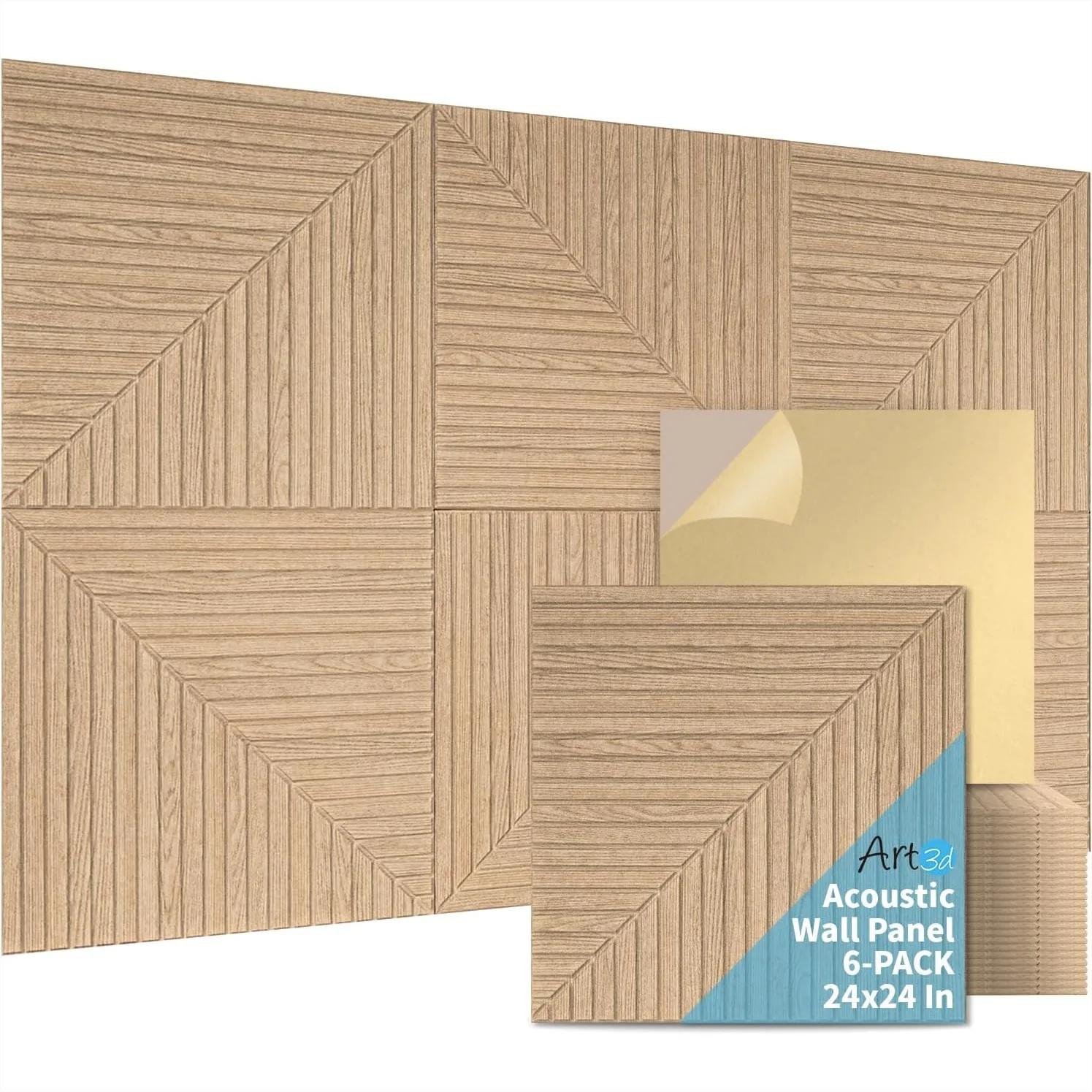 Self-Adhesive Acoustic Wall Panels 24x24, Soundproofing for Office Studio Bedroom, High Noise Absorption Polyester Fiber, Wood
Self-Adhesive Acoustic Wall Panels 24x24, Soundproofing for Office Studio Bedroom, High Noise Absorption Polyester Fiber, Wood