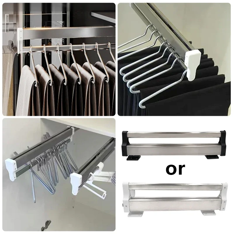 Expandable Sliding Pants Rack Collapsible Drying Holder Stainless Wardrobe Clothes Rack Wall-mounted Retractable organizer
Expandable Sliding Pants Rack Collapsible Drying Holder Stainless Wardrobe Clothes Rack Wall-mounted Retractable organizer
