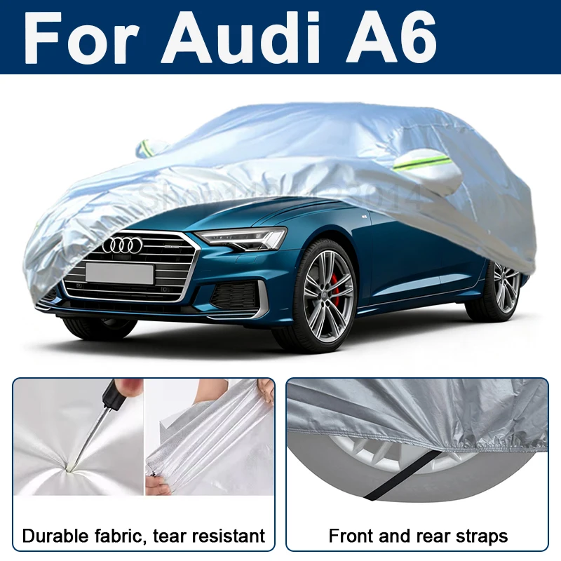Outdoor Full Car Cover For Audi A6 with Reflective Strips Waterproof Snowproof Dustproof UV Protection Auto Exterior Accessory
Outdoor Full Car Cover For Audi A6 with Reflective Strips Waterproof Snowproof Dustproof UV Protection Auto Exterior Accessory