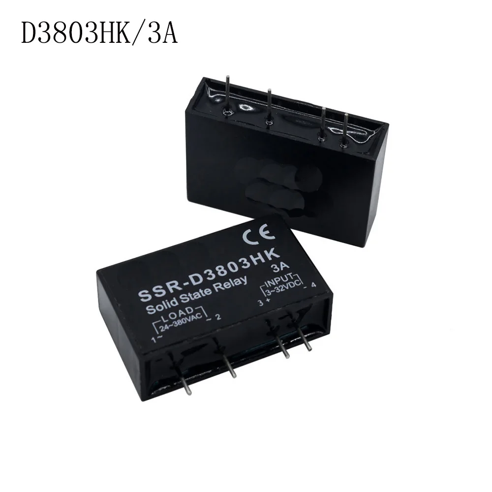 SSR Single Phase Small Solid State Relay PCB SSR-D3803HK D3805HK D3808HK Dedicated with Pins 3A 5A 8A DC-AC Solid State Relay
SSR Single Phase Small Solid State Relay PCB SSR-D3803HK D3805HK D3808HK Dedicated with Pins 3A 5A 8A DC-AC Solid State Relay