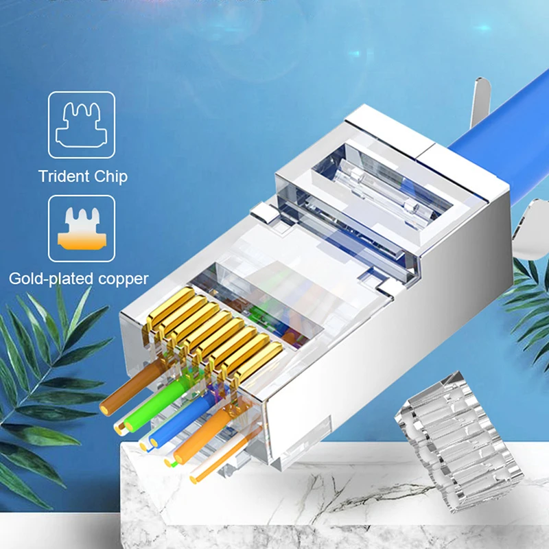 10 шт. сквозные разъемы RJ45, экранированные разъемы Cat7, сетевая модульная вилка
10 шт. сквозные разъемы RJ45, экранированные разъемы Cat7, сетевая модульная вилка