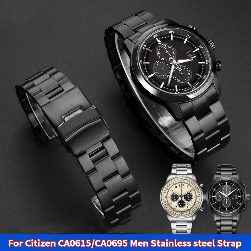 For Citizen CA0615 CA0695 Solid curved end strap Metal Stainless Steel watchband men 22mm Safety buckle Watch chain accessories
For Citizen CA0615 CA0695 Solid curved end strap Metal Stainless Steel watchband men 22mm Safety buckle Watch chain accessories
