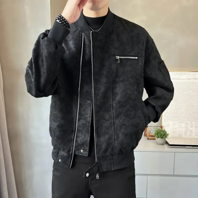 American Style Motorcycle PU Leather Jacket Men's Casual Outerwear Teenage Jacket Top Open Cardigan Trendy Match Men's Autumn
American Style Motorcycle PU Leather Jacket Men's Casual Outerwear Teenage Jacket Top Open Cardigan Trendy Match Men's Autumn