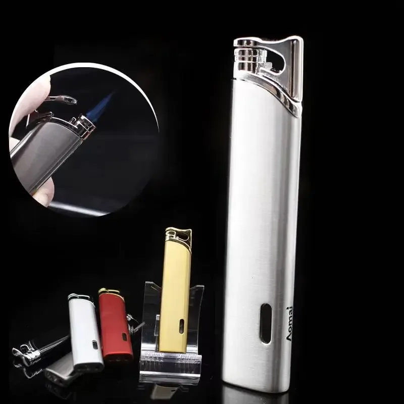 Mini Metal Windproof Tungsten Wire Ignition Jet Flame Turbo Butane Gas Torch Lighter Visible Transom Portable Cigar Lighter
Mini Metal Windproof Tungsten Wire Ignition Jet Flame Turbo Butane Gas Torch Lighter Visible Transom Portable Cigar Lighter