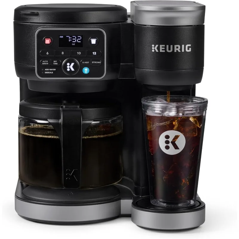 Кофеварка Keurig K-Duo Hot & Iced на одну порцию и графины, технология MultiStream, резервуар на 72 унции (Gen 2)
Кофеварка Keurig K-Duo Hot & Iced на одну порцию и графины, технология MultiStream, резервуар на 72 унции (Gen 2)