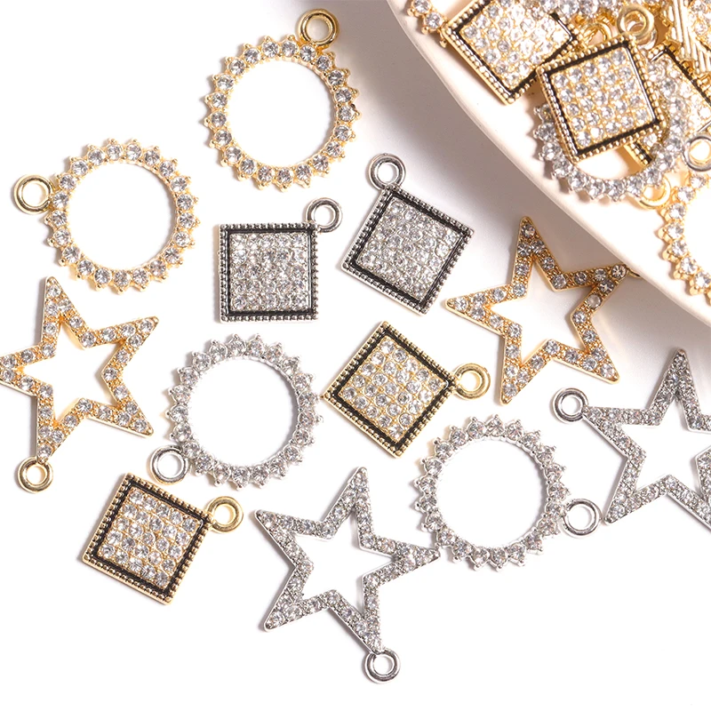 20Pcs Classical Design Shiny Rhinestone Star Geometric Figure Charms Pendants For DIY Jewelry Making Wholesale Alloy Findings
20Pcs Classical Design Shiny Rhinestone Star Geometric Figure Charms Pendants For DIY Jewelry Making Wholesale Alloy Findings