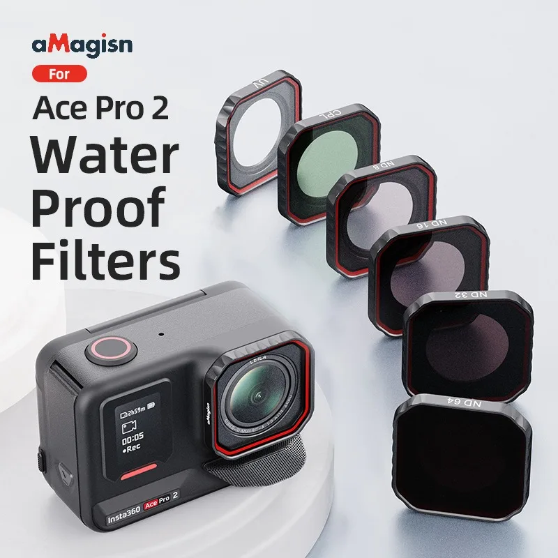 aMagisn For Insta360 AcePro2 Lens Waterproof Filter, ND Dimming CPL Polarized UV Lens Accessory
aMagisn For Insta360 AcePro2 Lens Waterproof Filter, ND Dimming CPL Polarized UV Lens Accessory