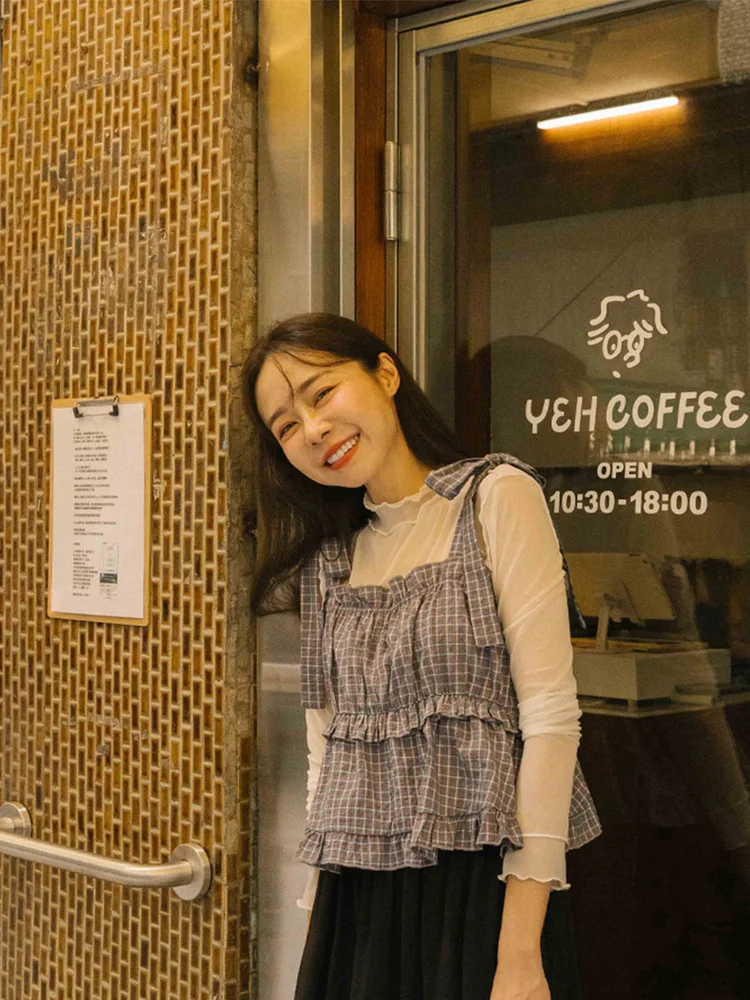 Queenop Retro Plaid Umbrella Hem Vest New Autumn Winter Women's Faion Japanese Sle Slim Fit Cotton Polyester Blend
Queenop Retro Plaid Umbrella Hem Vest New Autumn Winter Women's Faion Japanese Sle Slim Fit Cotton Polyester Blend