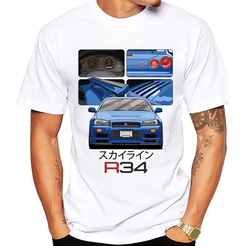 JDM Classics RB26 Engine And Skyline R34 GTR T-Shirt New Summer Men Short Sleeve Legend Car Sport Hip Hop Boy Casual White Tees
JDM Classics RB26 Engine And Skyline R34 GTR T-Shirt New Summer Men Short Sleeve Legend Car Sport Hip Hop Boy Casual White Tees