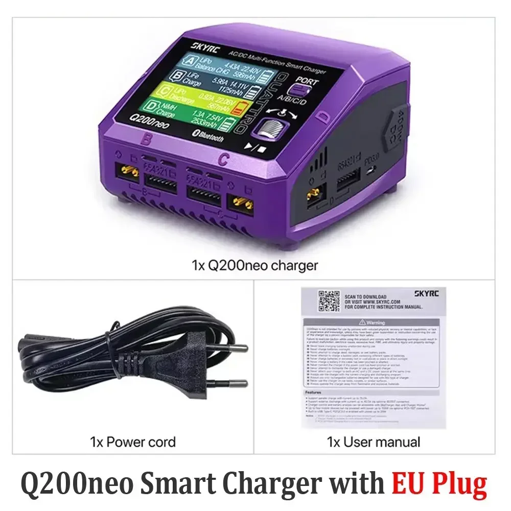 SkyRC Q200neo Lipo Battery Balance Charger Discharger AC200W DC400W 10A for 1-6S LiPo Li-ion Life LiHV 2-15s NiCd NiMH PB
SkyRC Q200neo Lipo Battery Balance Charger Discharger AC200W DC400W 10A for 1-6S LiPo Li-ion Life LiHV 2-15s NiCd NiMH PB