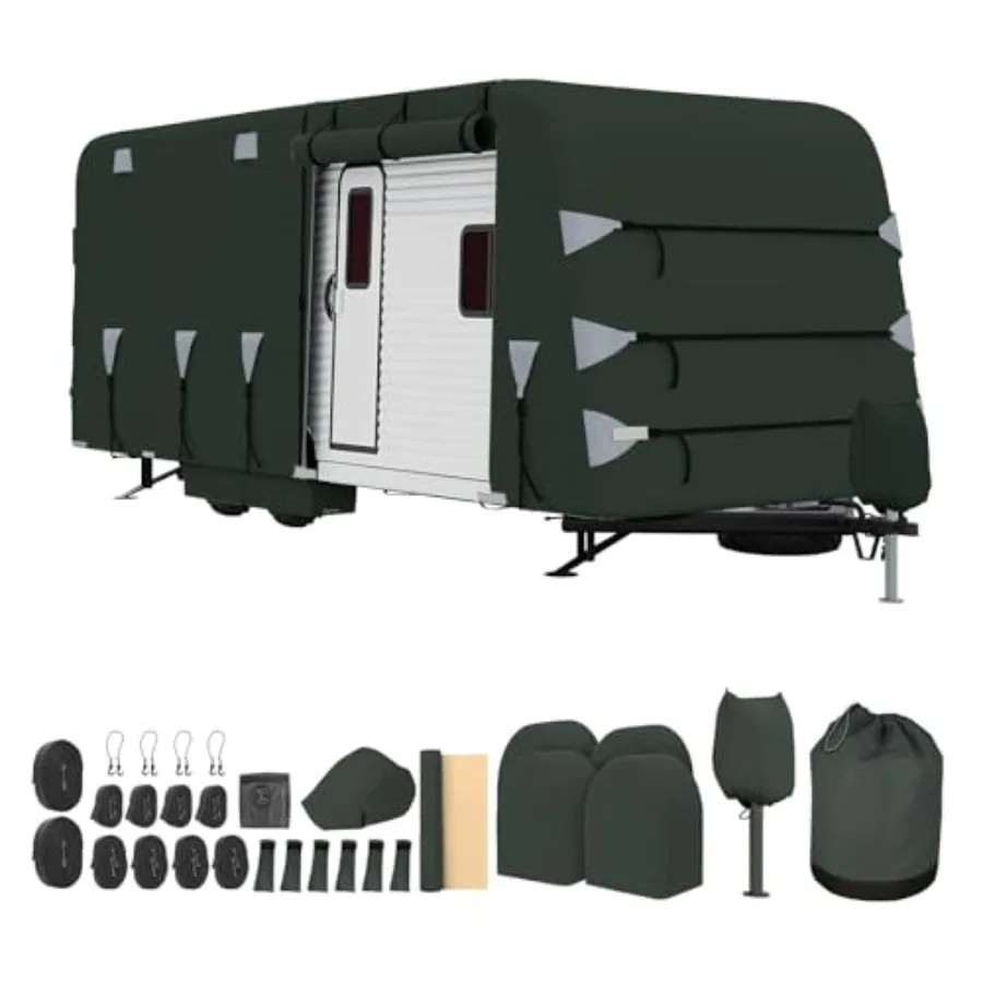 RV Cover for Travel Trailer: Heavy Duty 4-Layer Camper Cover in Gray, Waterproof Breathable UV-Resistant Tear-Resistant Exterio
RV Cover for Travel Trailer: Heavy Duty 4-Layer Camper Cover in Gray, Waterproof Breathable UV-Resistant Tear-Resistant Exterio