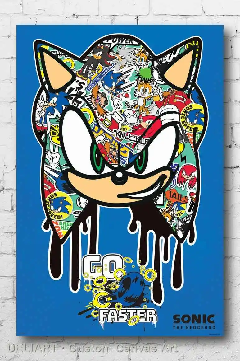 SONIC - GO FASTER Canvas Poster VIDEO GAME Custom Size Available Room Decoration Home Decor Wall Art
SONIC - GO FASTER Canvas Poster VIDEO GAME Custom Size Available Room Decoration Home Decor Wall Art