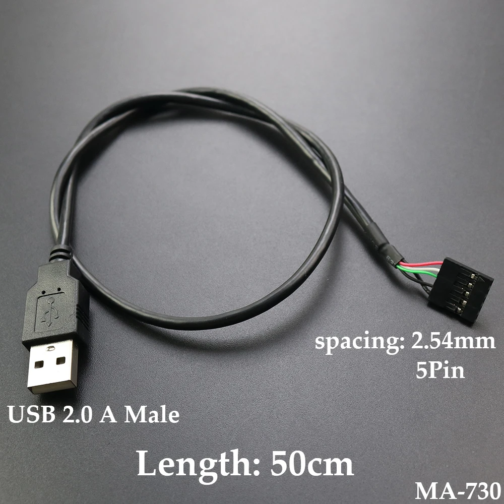 1PCS USB 2.0 Type A Male to Motherboard 5 Pin Host Adapter Pitch 2.54mm Header Motherboard Adapter Data connection cable
1PCS USB 2.0 Type A Male to Motherboard 5 Pin Host Adapter Pitch 2.54mm Header Motherboard Adapter Data connection cable
