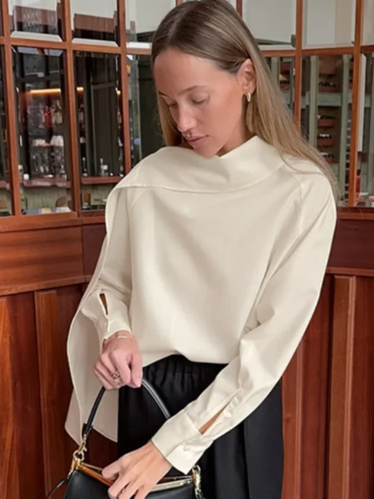 Elegant Scarf Collar Loose Shirts Women Chic Long Sleeve Ribbon Slanted Shoulder Blouse 2026 Spring Commute Office Shirt New
Elegant Scarf Collar Loose Shirts Women Chic Long Sleeve Ribbon Slanted Shoulder Blouse 2026 Spring Commute Office Shirt New