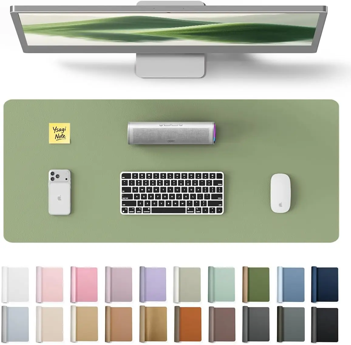 PU Leather Desk Pad Protector Non-Slip Waterproof Desk Mat Large Mouse Pad for Office Home 23.6x13.8 Bamboo Green
PU Leather Desk Pad Protector Non-Slip Waterproof Desk Mat Large Mouse Pad for Office Home 23.6x13.8 Bamboo Green