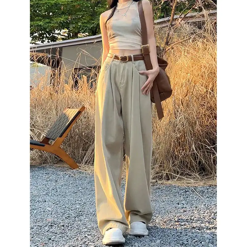 Trendy High Waist Wide Leg Jeans Women's Loose Fit Slimming Straight Drop Crotch Pants Winter Faion Long Trousers
Trendy High Waist Wide Leg Jeans Women's Loose Fit Slimming Straight Drop Crotch Pants Winter Faion Long Trousers