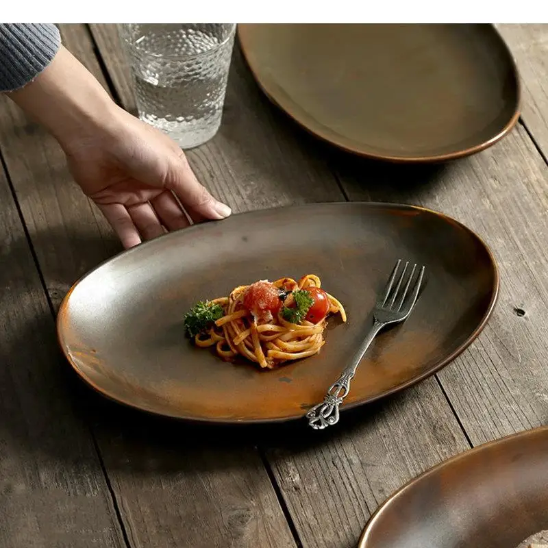 Simple Oval Ceramic Pasta Steak Sushi Plate Hotel Restaurant Vintage Specialty Tableware Cooking Dishes Dinner Plates
Simple Oval Ceramic Pasta Steak Sushi Plate Hotel Restaurant Vintage Specialty Tableware Cooking Dishes Dinner Plates