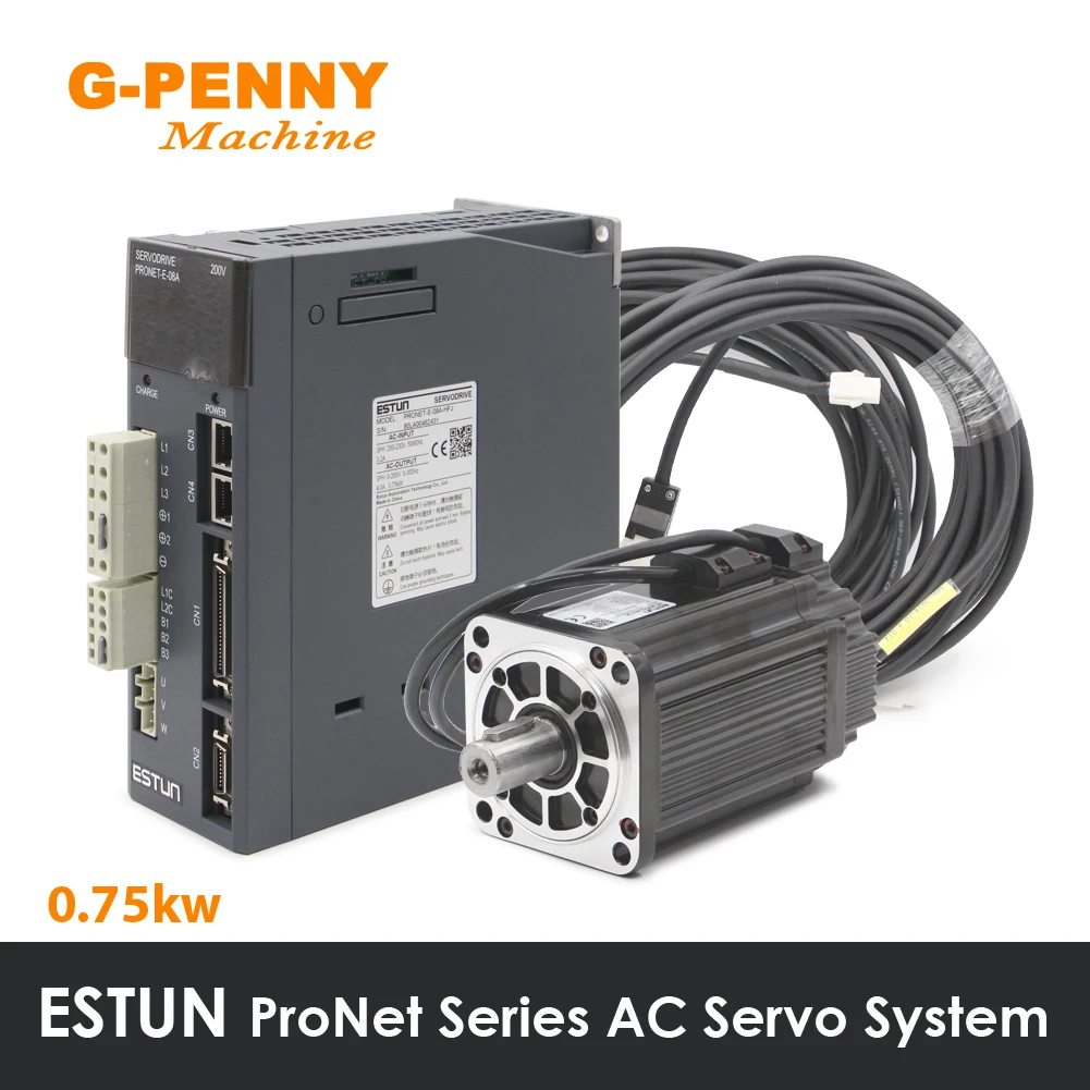 ESTUN ProNet Series AC Servo System 0.75kw 2.39N.m 4A 3000r/min Servodrive servo motor kit
ESTUN ProNet Series AC Servo System 0.75kw 2.39N.m 4A 3000r/min Servodrive servo motor kit