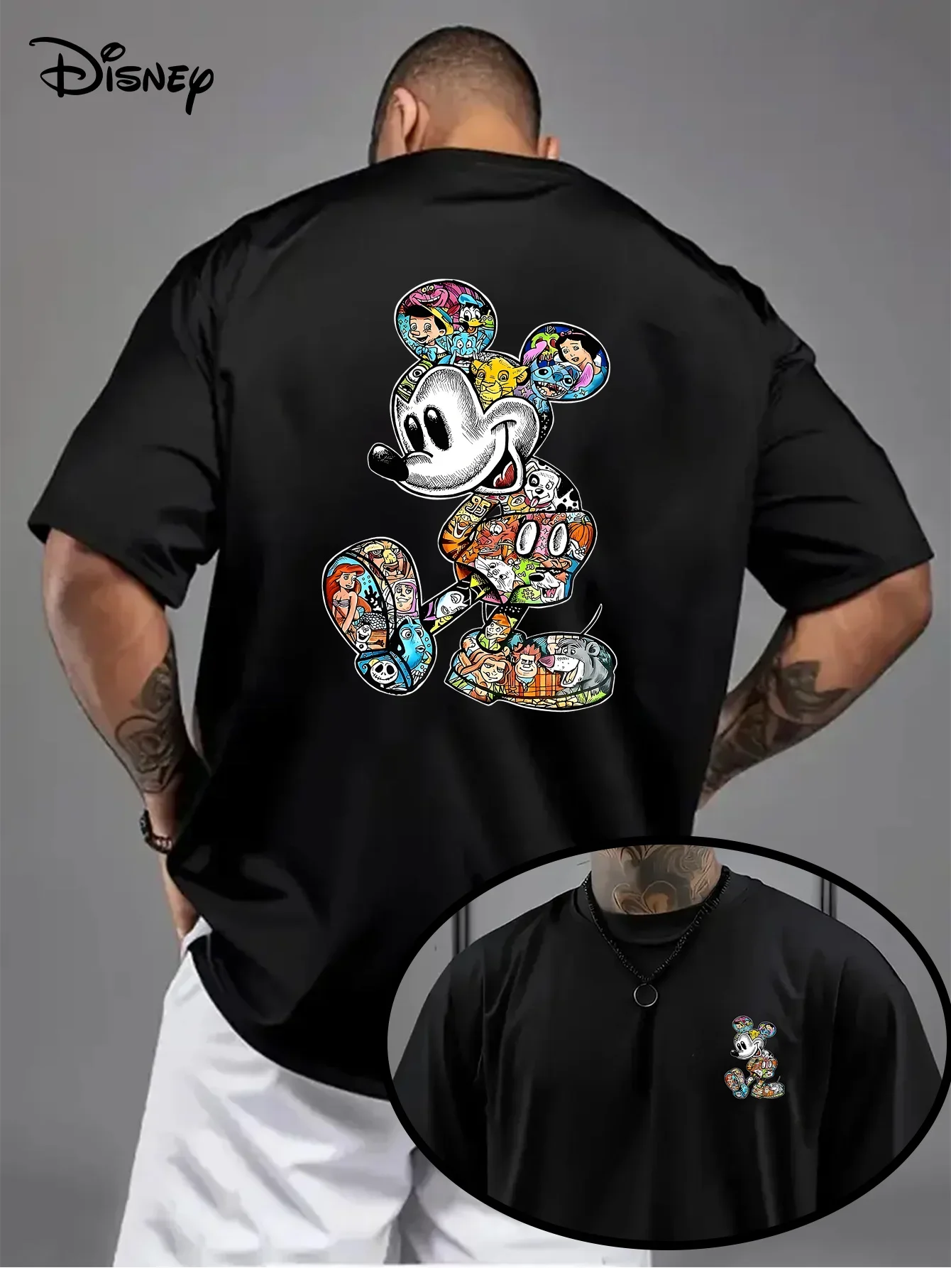 Fashionable T-shirt for Men, Disney Mickey Mouse Pure Cotton T-shirt, Casual Sports Top, Comfortable and Trendy Men's Clothing 
Fashionable T-shirt for Men, Disney Mickey Mouse Pure Cotton T-shirt, Casual Sports Top, Comfortable and Trendy Men's Clothing