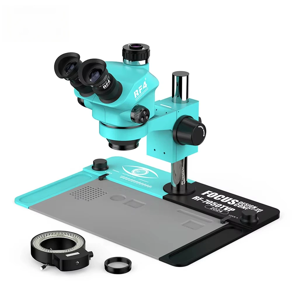 7-50X RF4 RF-7050TVP Continuous Zoom Magnifying Microscope Suitable For Mobile Phone Electronic Repair/Jewelry/carving Observe
7-50X RF4 RF-7050TVP Continuous Zoom Magnifying Microscope Suitable For Mobile Phone Electronic Repair/Jewelry/carving Observe