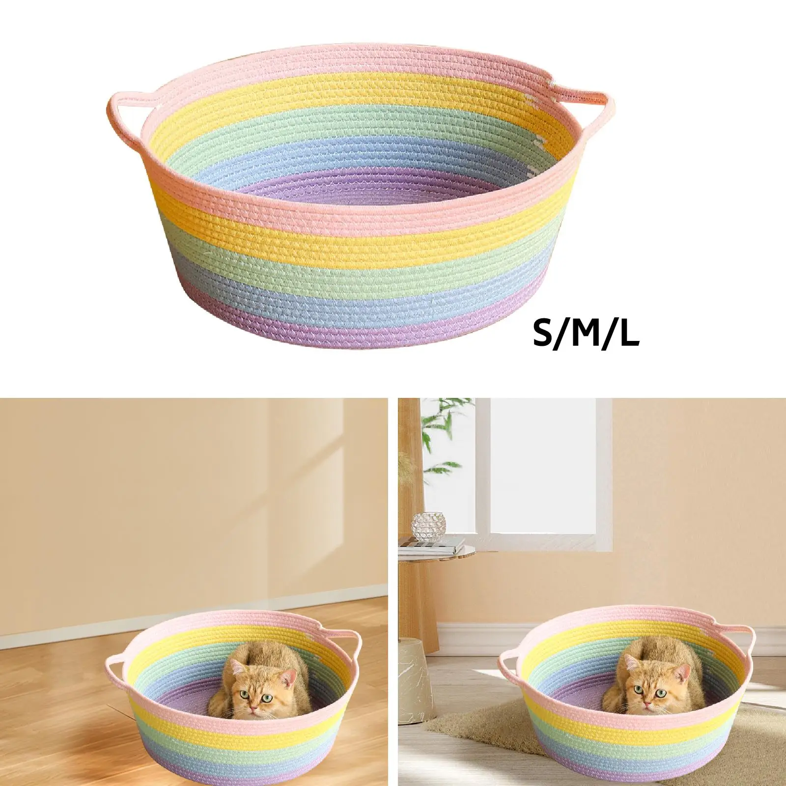 Cotton Rope Woven Cat Bed Basket Pet Accessories Cute Pet Sleeping Bed Cat Scratcher for Summer Rest Bunnies Puppy Small Dogs
Cotton Rope Woven Cat Bed Basket Pet Accessories Cute Pet Sleeping Bed Cat Scratcher for Summer Rest Bunnies Puppy Small Dogs